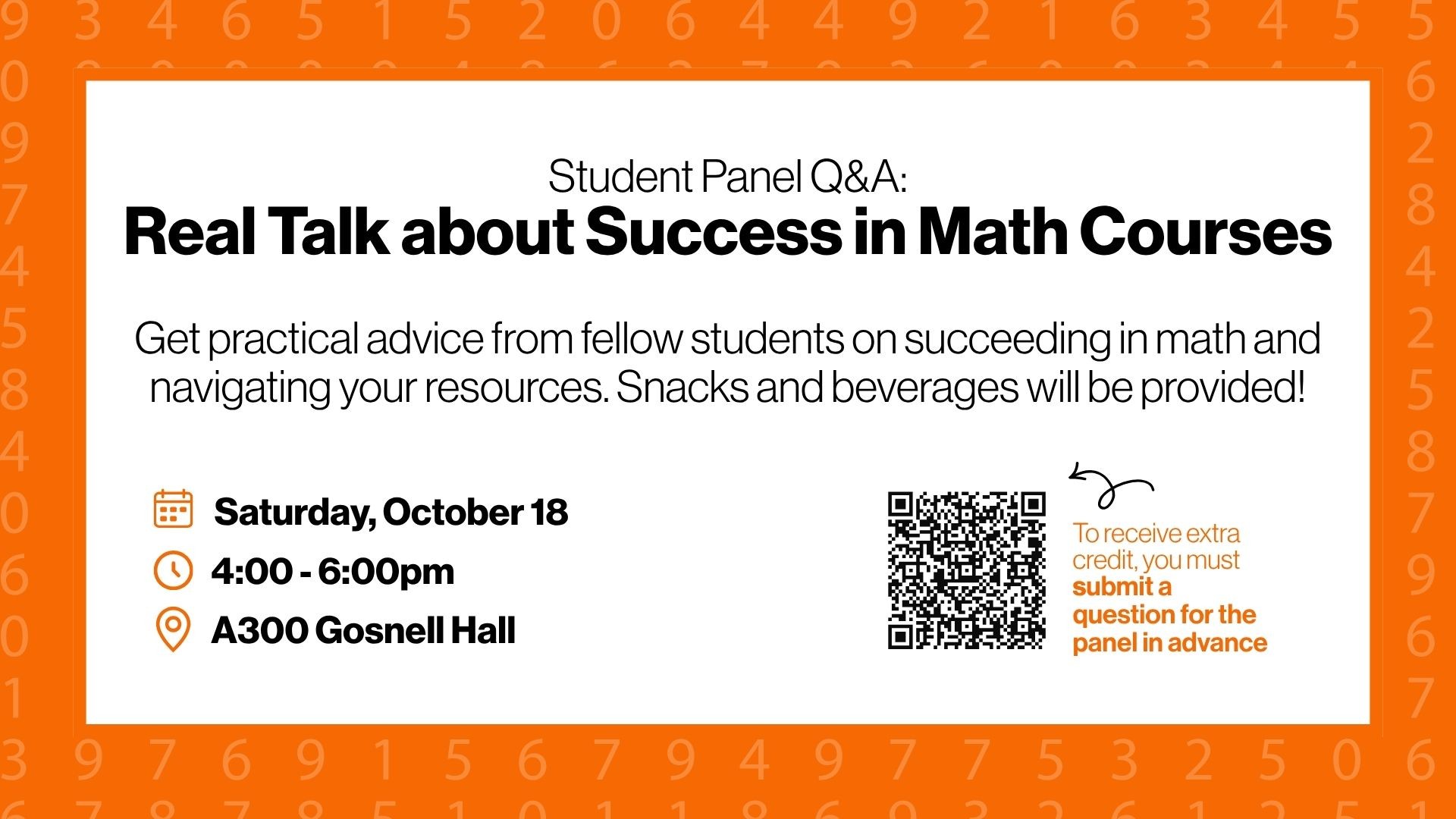 student panel q&a signage