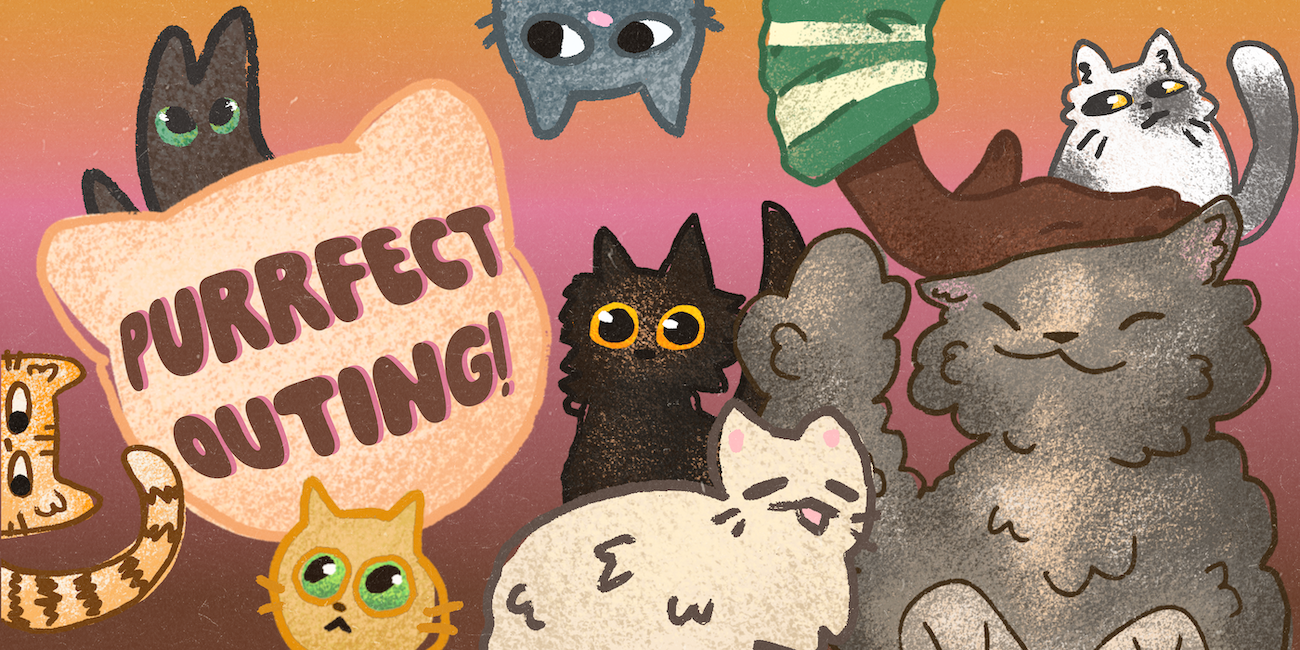 We’re pawsssitive you’ll love this one! Join CAB for an afternoon of fur and fun at the Pawsitive Cat Cafe! Tickets are $10 and go live at 12pm on November 10 on CampusGroups. Don’t miss out on this purrfect opportunity to get off campus!  We are hosting two session times; select your session during registration. Bus transportation is provided and REQUIRED, with pickup at The Sentinel. Please arrive on time for departure.  Session 1 is from 11:15am-1:30pm. Session 2 is from 12:15pm-2:30pm. Both sessions inv