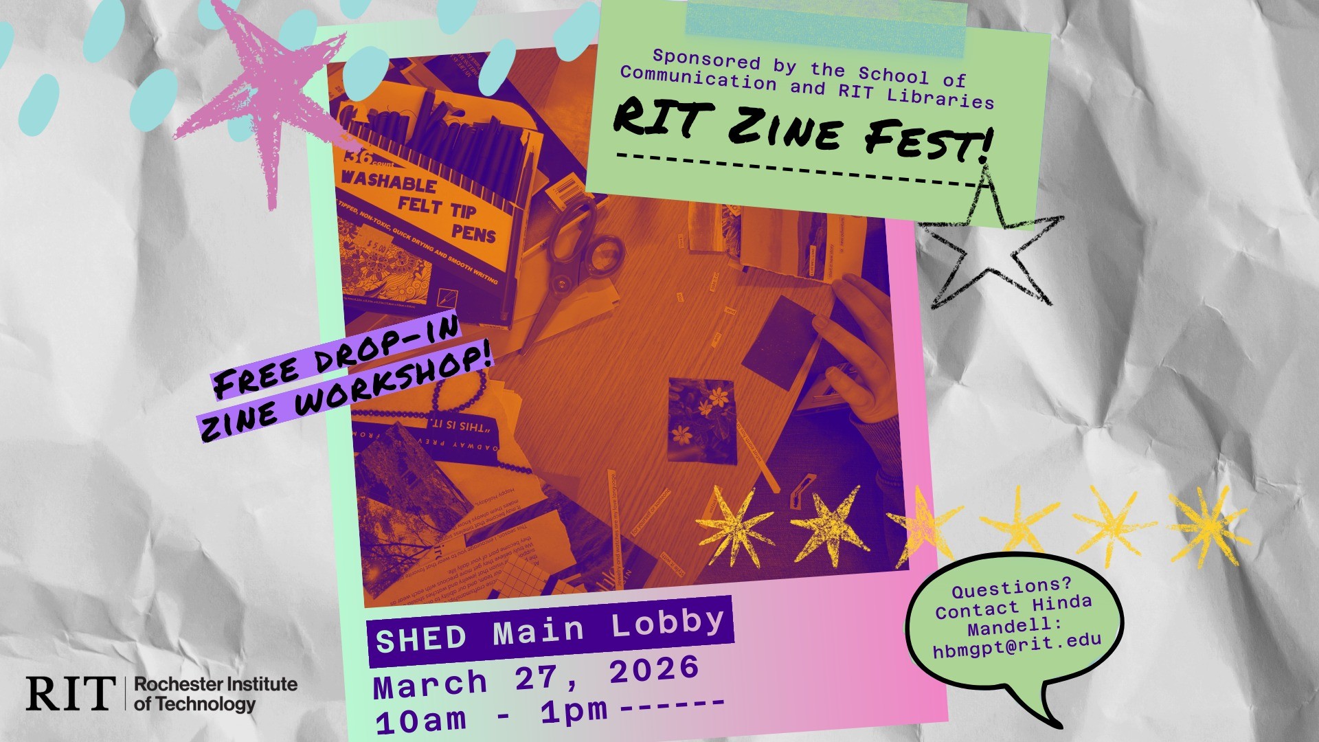 banner for RIT Zine Fest 2026