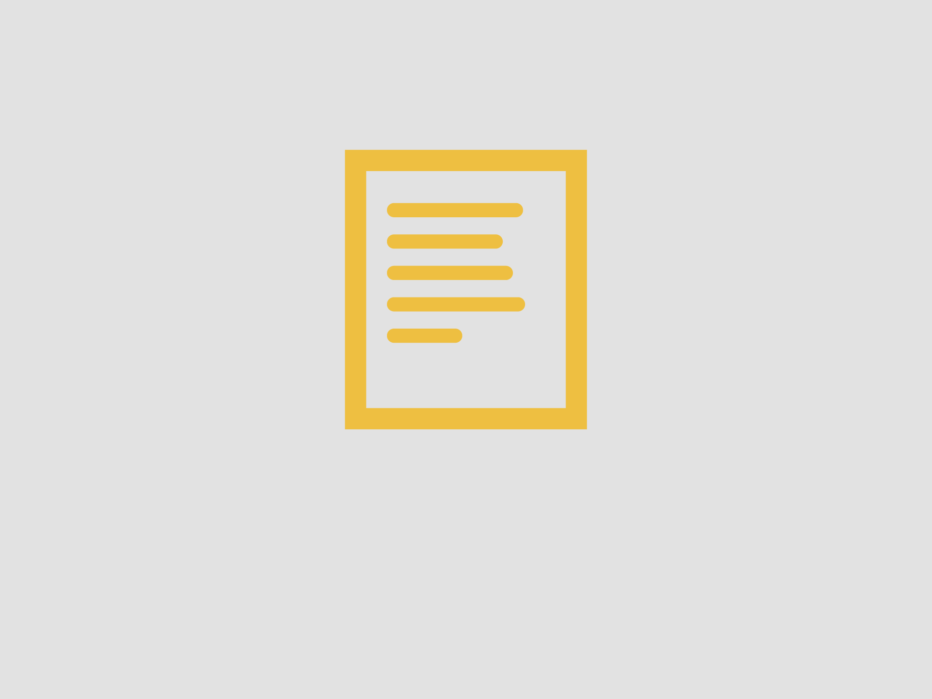 Yellow "report paper" icon on a gray background