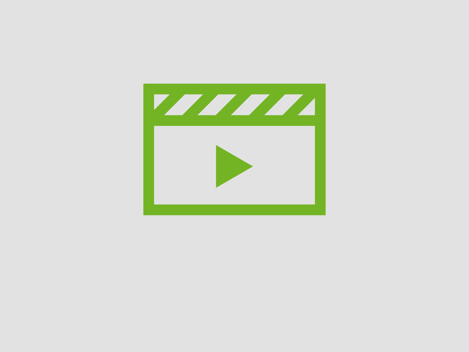 Green "video" icon on a gray background