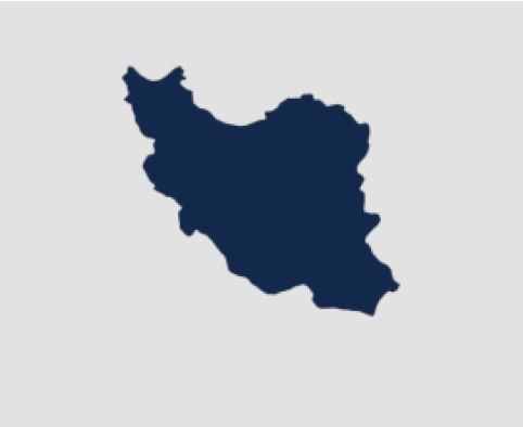 Iran with grey background