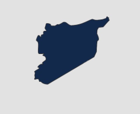 Syria with grey background