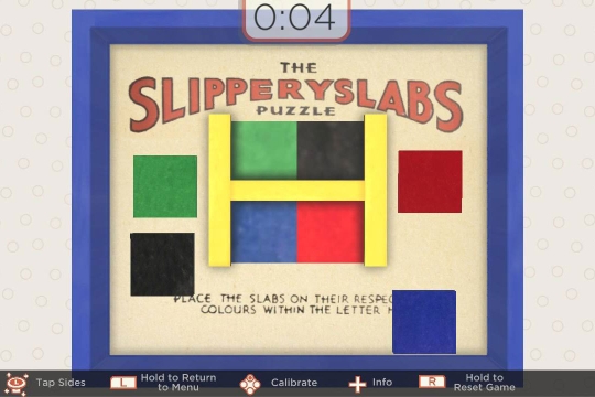 Screenshot of "SlipperySlabs" mobile game.