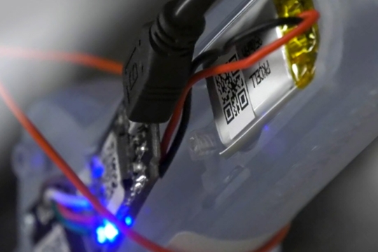 Machine to measure puffs from cigarettes.