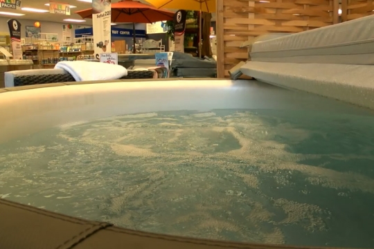 hot tub in a showroom.