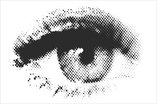 dot-matrix eye.