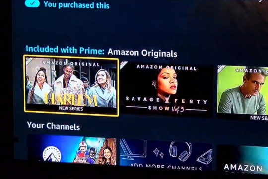 screenshot of show options on Amazon Prime Video.