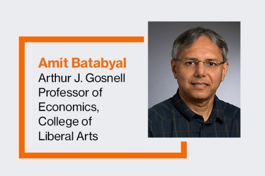Amit Batabyal, Professor of Economics