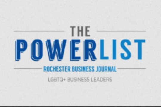 a logo for the R B J Power List