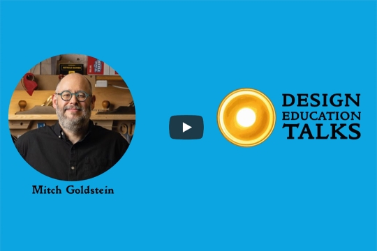 a headshot of Mitch Goldstein appears next to the logo for Design Education Talks.