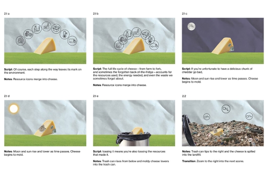 A storyboard panel from Command+g’s collaboration with the NYSP2I is one of dozens of real-world projects the student-run studio takes on each year. 
