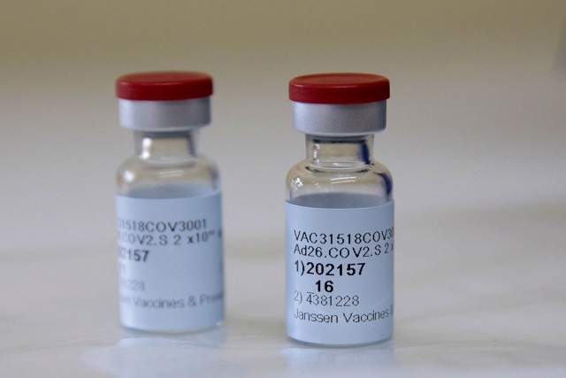 two vials of vaccine.