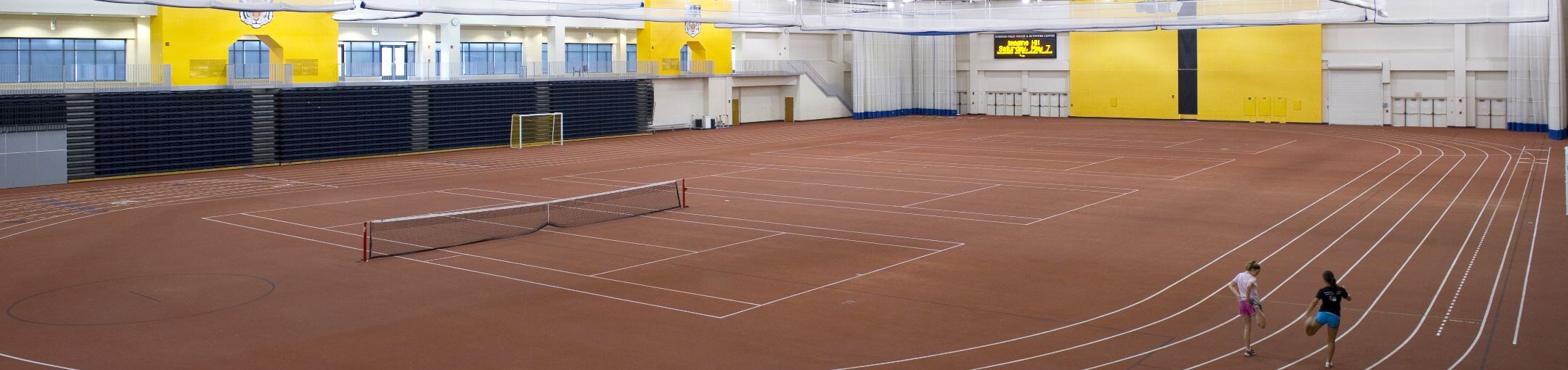 The indoor track in the Gordon Field House.