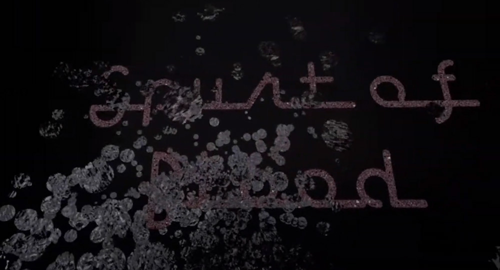 Spurt of Blood spelled in letters.
