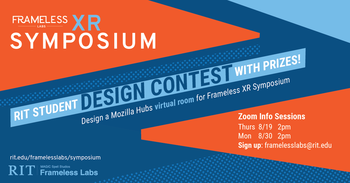 Decorative poster announcing student design contest