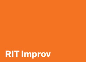Orange rectangle with the text RIT Improv in white.