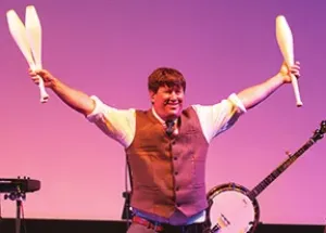 A photo from a Banjos and Juggling performance.