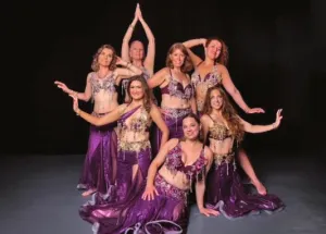 Members of the Desert Rhythms Belly Dancing group.