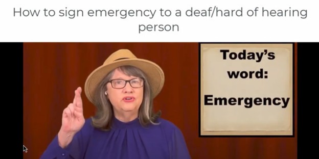 DHH Emergency Awareness Training module screenshot