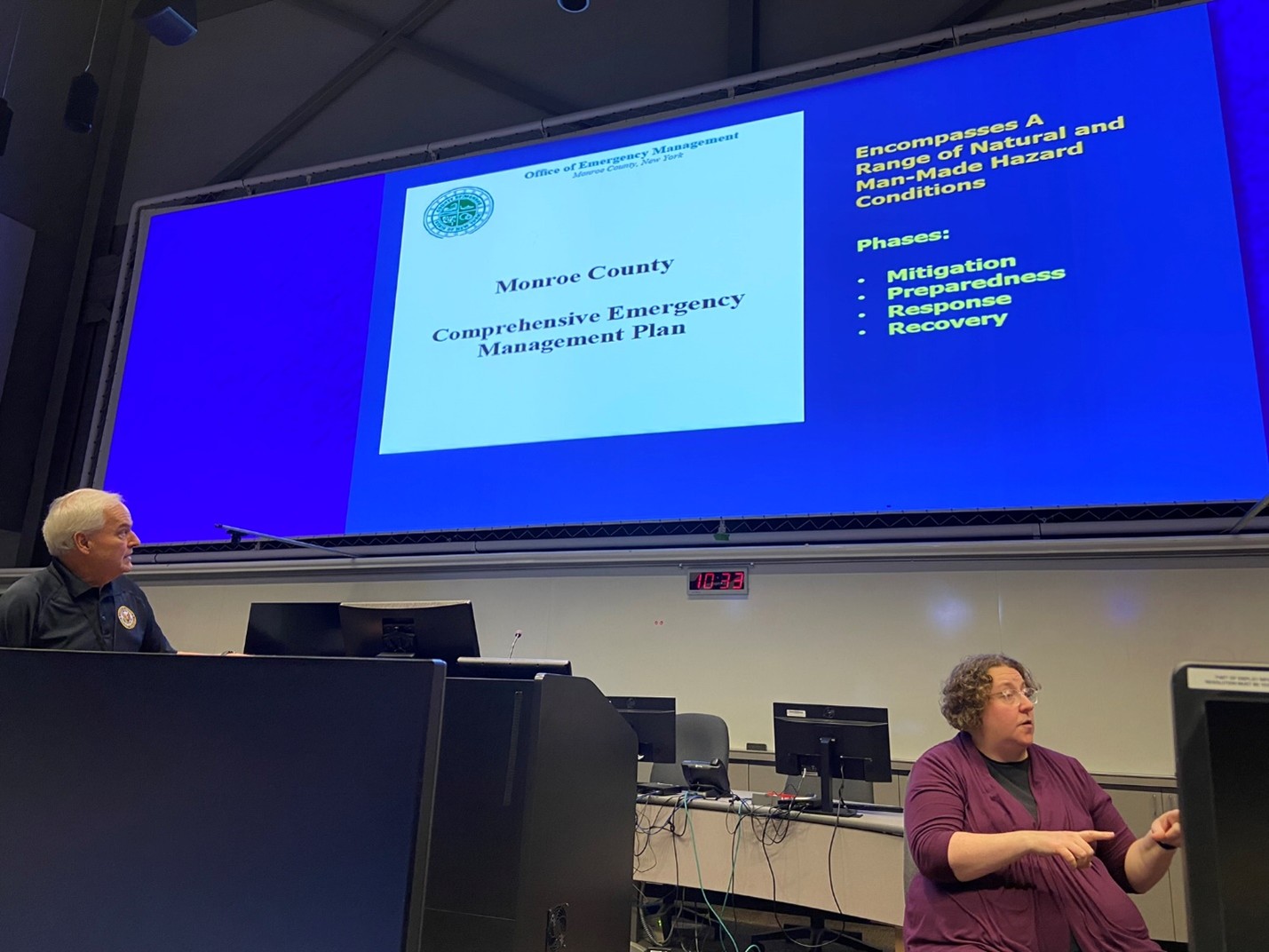 Visit to Monroe County Office of Emergency Management (MCOEM)