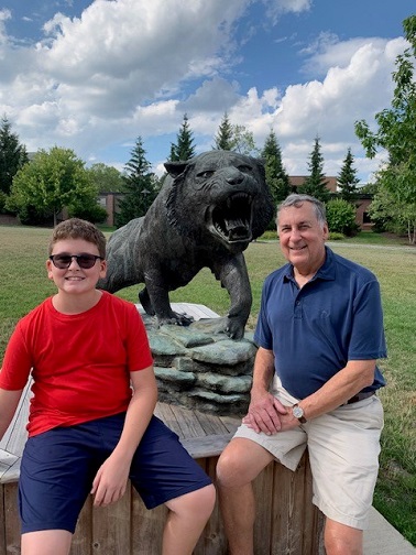 Norm with his grandson