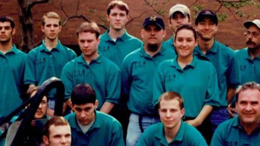 Alan Nye with SAE team