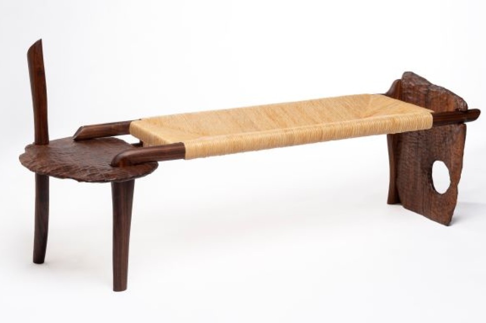 Decorative bench designed by student Jared Abner