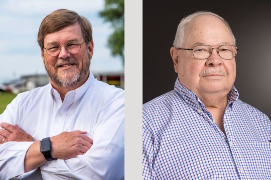 Side-by-side headshots of Peter Parts and Roy Pierce.