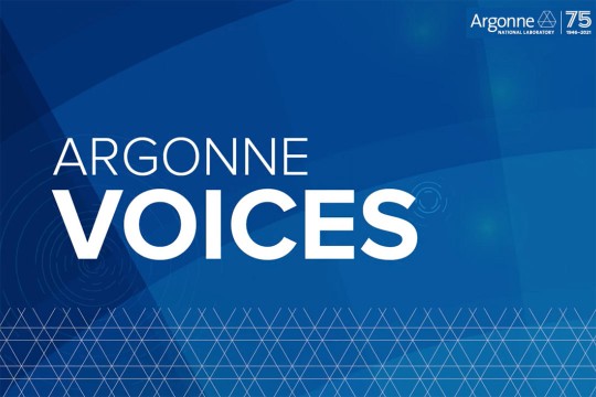 graphic for Argonne Voices podcast.