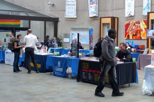 People attending event