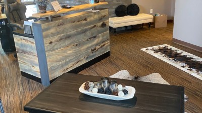 Coffee table and reception area