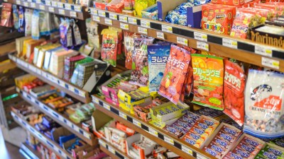 Aisle of prepackaged sweets