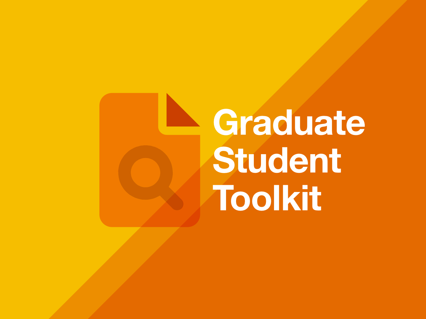 graduate student toolkit with file search icon