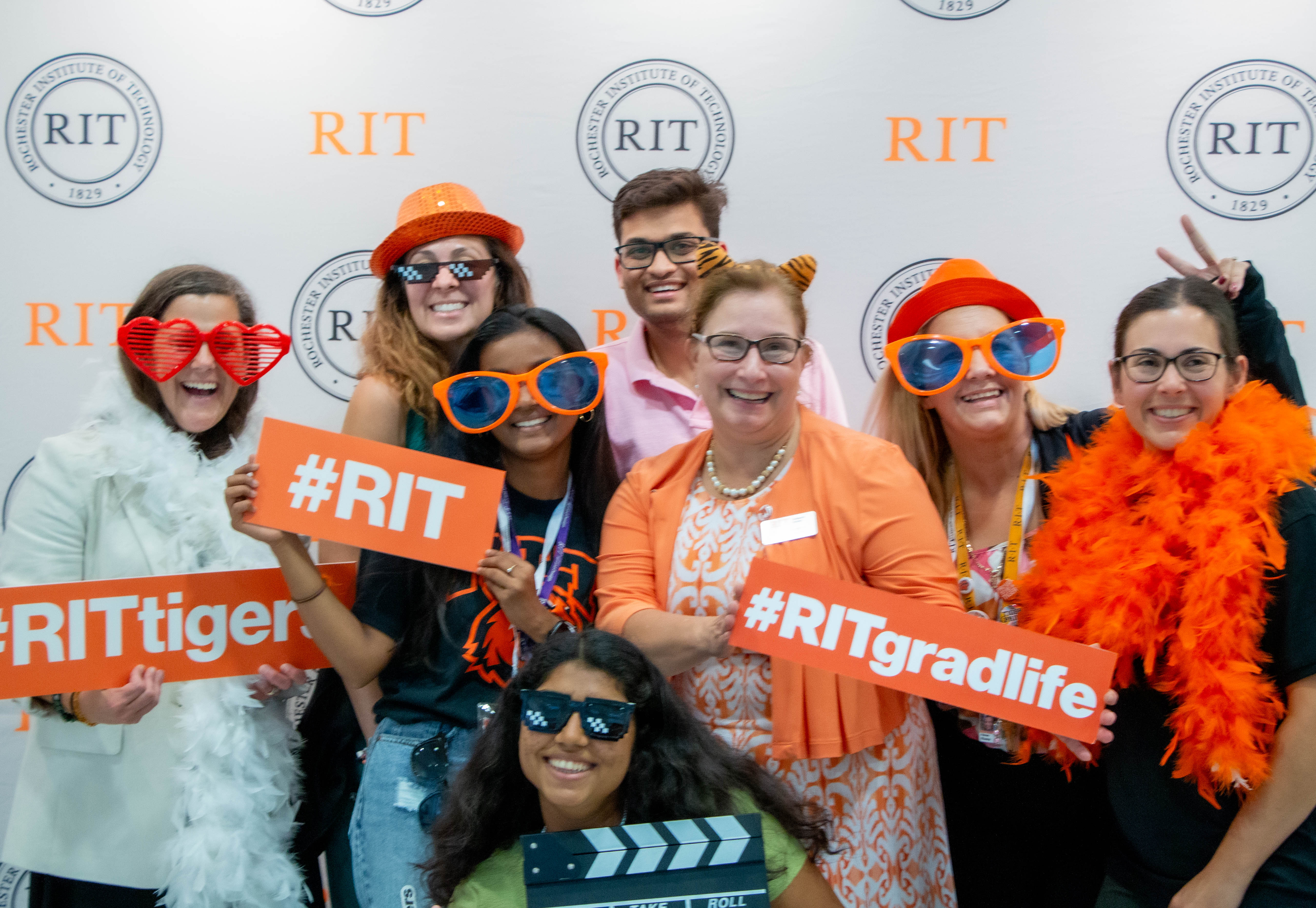 the graduate school team pose for a picture together