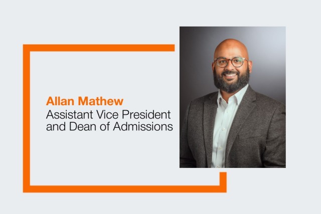 headshot of Allan Matew next to his name and title