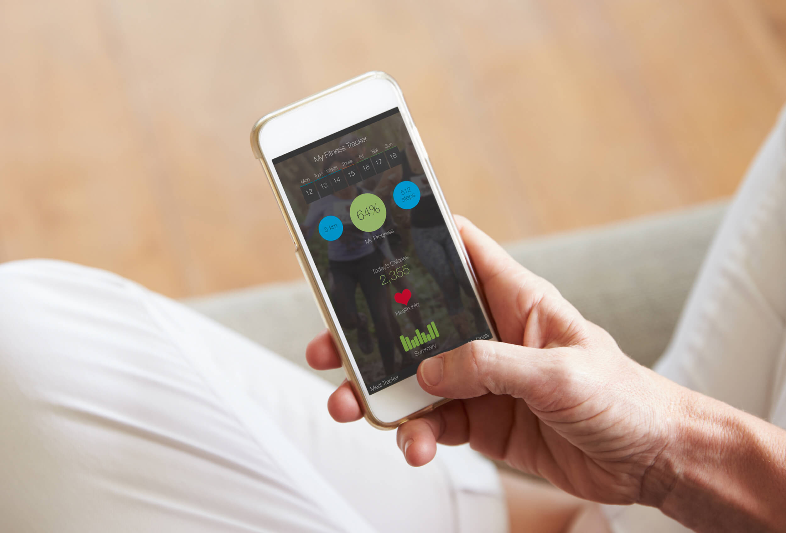 person using mobile application