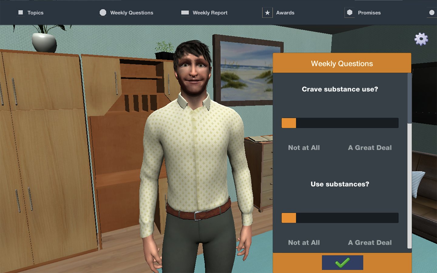 Avatar in an office setting