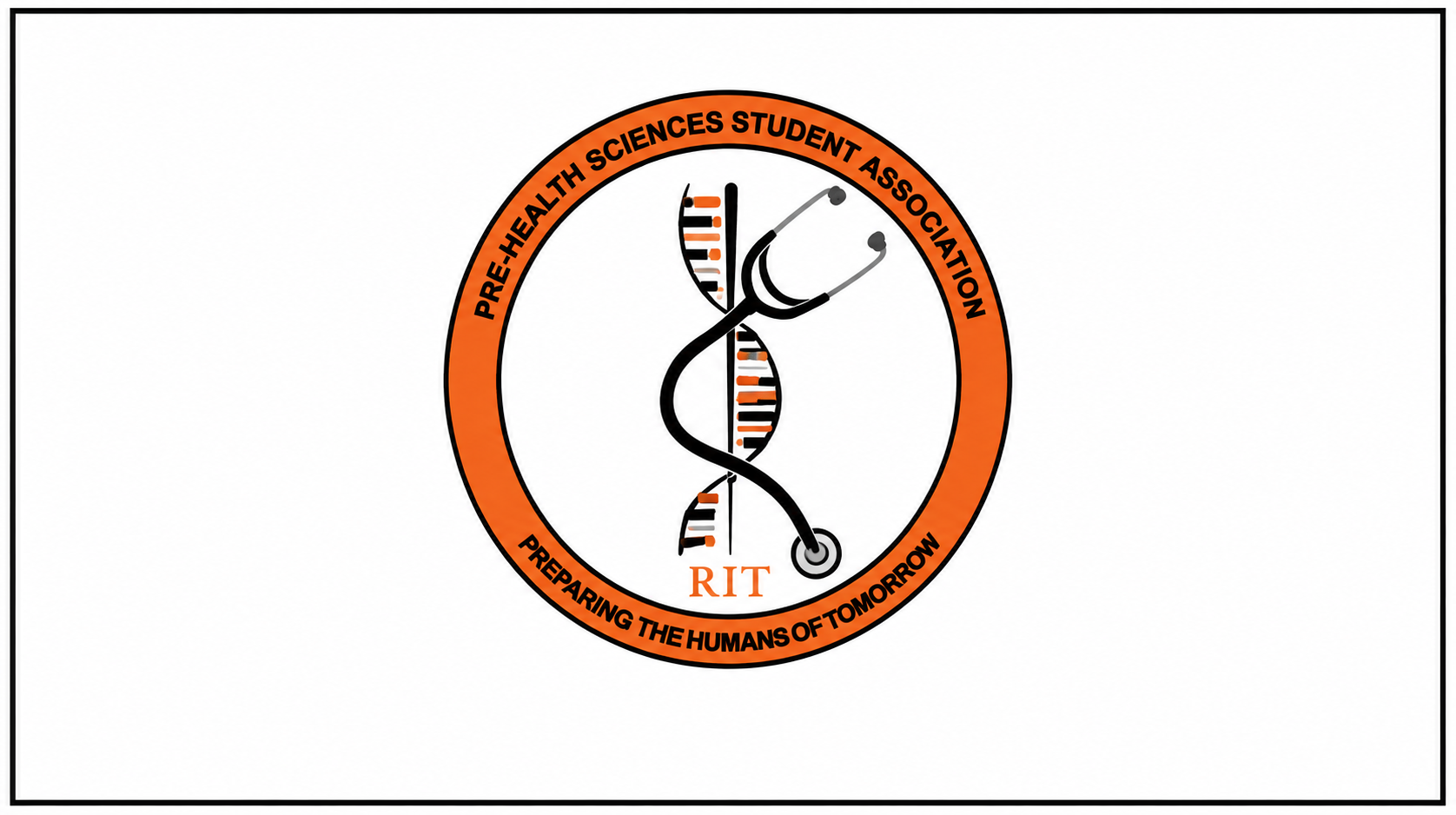 Club logo is stethoscope on top of a double-strand helix