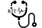 Image of stethoscope with overlaid letters RIT & heartbeat pattern