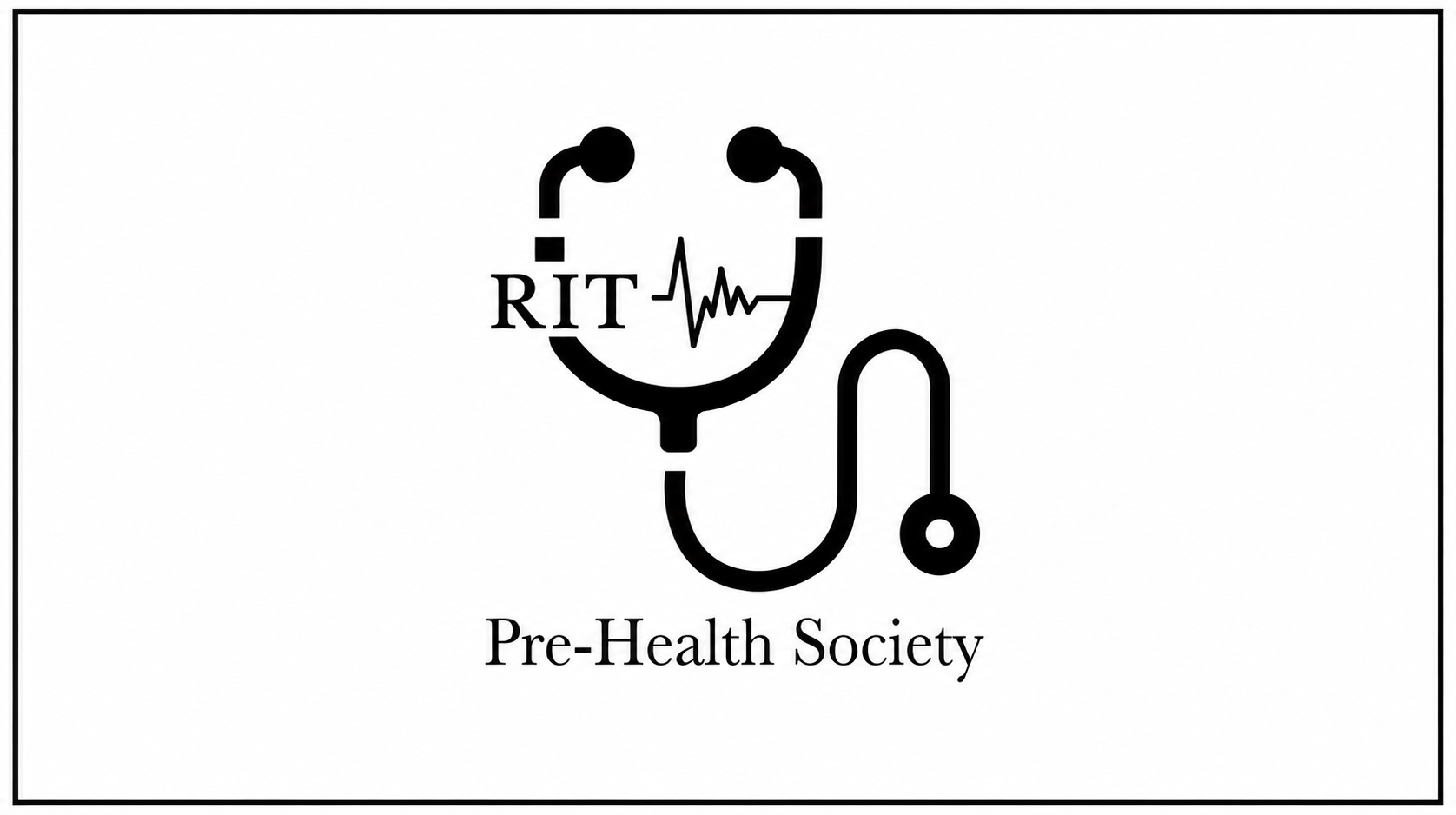 Image of stethoscope with overlaid letters RIT & heartbeat pattern