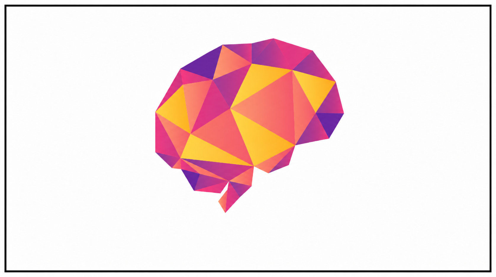 Geometric brain in vibrant gradients
