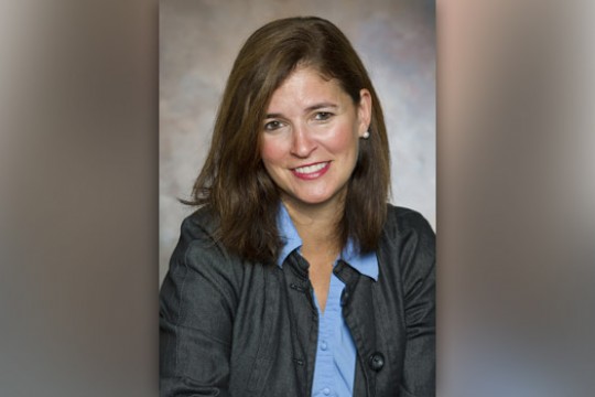 Professor posing for camera