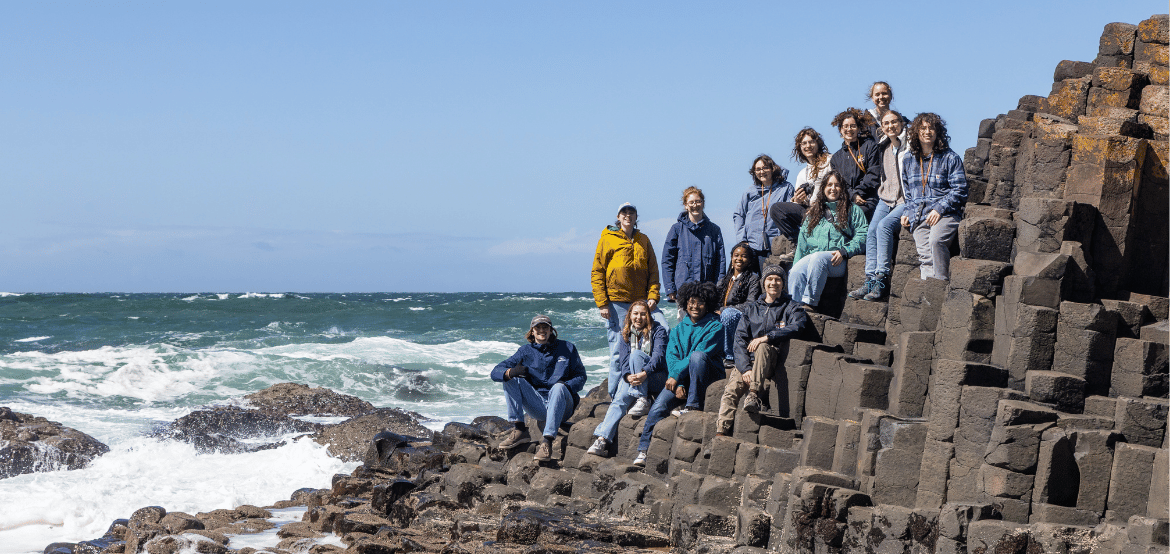 Students posing for a photo on the 2026 Northern Ireland trip