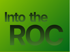 Into The Roc in green text on a light green background