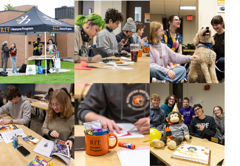 A collage of photos from Honors Hour during 2025-2026