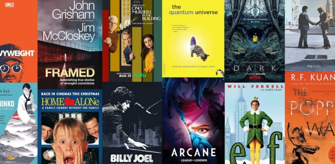 Image with a bunch of book covers and titles