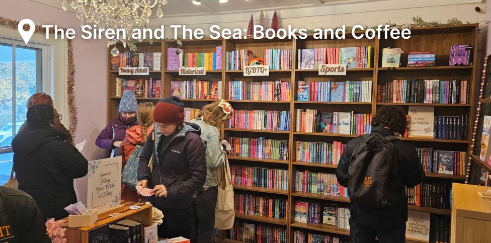 Honors Students Looking at books in a bookstore