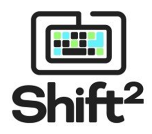 This picture reads "Shift2" with it's corresponding symbol of a blue and green keyboard.