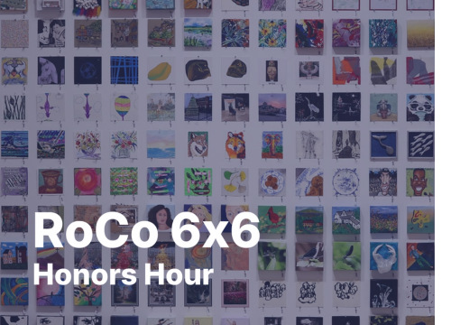 "RoCo 6x6 Honors Hour" in white text on an overlay of a photo of 6x6 examples